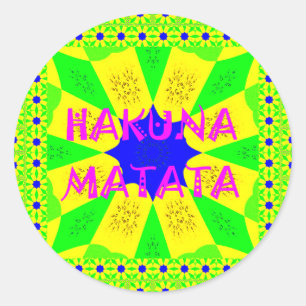 Hakuna Matata - Geometrical Global inspired custom Classic Round Sticker