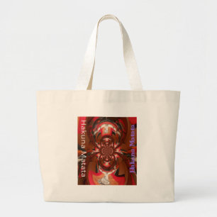 Hakuna Matata Gifts Haloween Special red Large Tote Bag