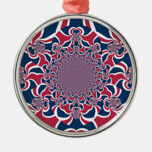 Hakuna Matata Gifts trendy stylish red and blue.jp Metal Tree Decoration