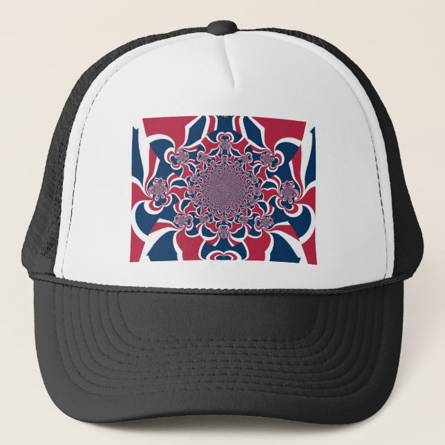 Hakuna Matata Gifts trendy stylish red and blue.jp Trucker Hat (Front)