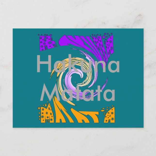 Hakuna Matata Hakuna Matata Gifts stars cards (Front)