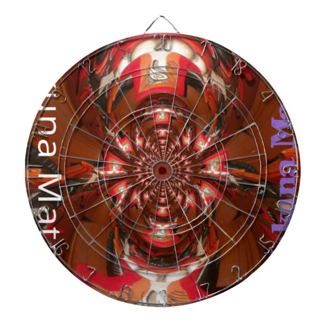 Hakuna Matata Halloween Mask Kaleidoscope Abstract Dartboard (Front)