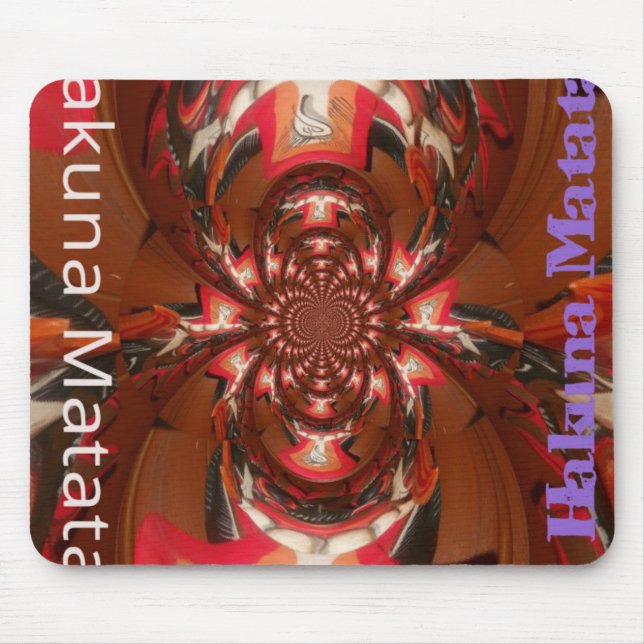Hakuna Matata Halloween Mask Kaleidoscope Abstract Mouse Pad (Front)
