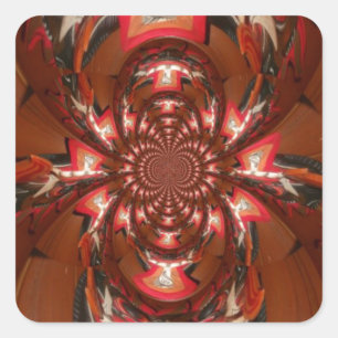 Hakuna Matata Halloween Mask Kaleidoscope Abstract Square Sticker