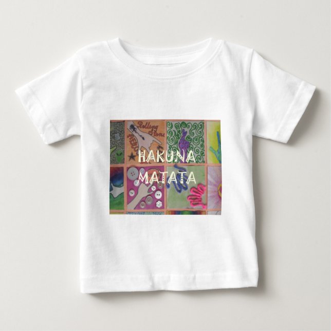 Hakuna Matata Hand Sign Art Print Baby T-Shirt (Front)