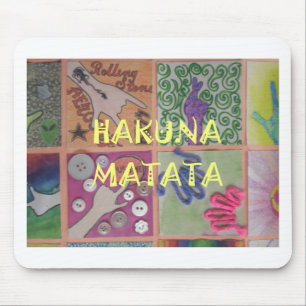Hakuna Matata Hand Sign Art Print Mouse Pad