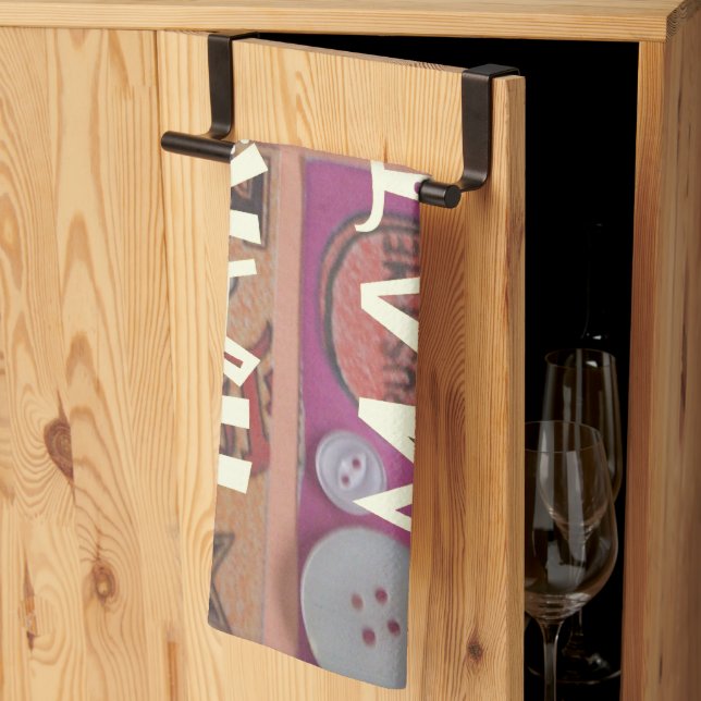 Hakuna Matata Hand Sign Art Print Tea Towel (Thirds Fold)