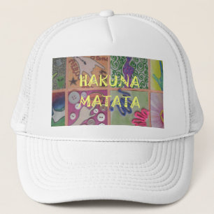 Hakuna Matata Hand Sign Art Print Trucker Hat