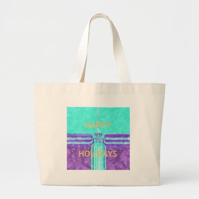 Hakuna Matata Happy Holidays Large Tote Bag (Front)