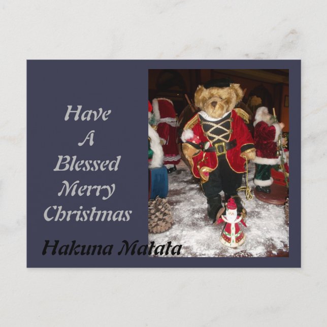Hakuna Matata Have a Blessed Merry Christmas card (Front)