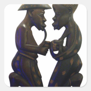 Hakuna Matata Having fun Old School is the best Square Sticker