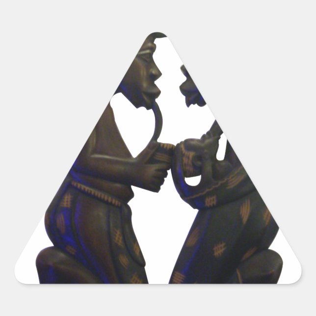 Hakuna Matata Having fun Old School is the best Triangle Sticker (Front)