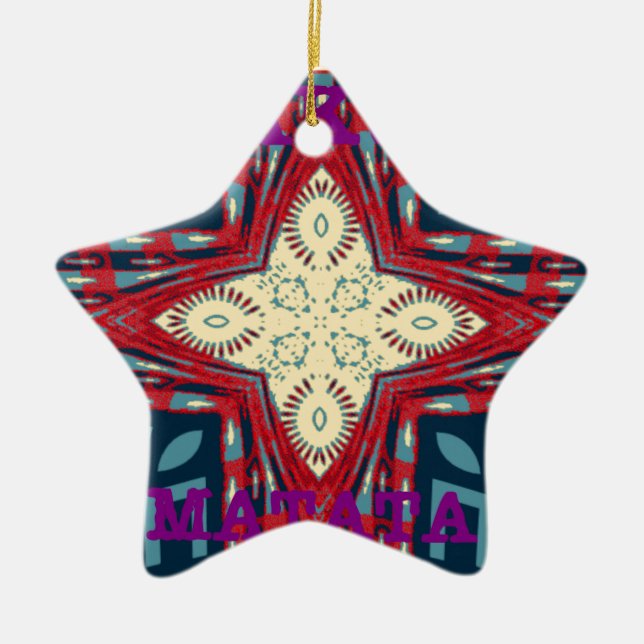 Hakuna Matata Hope disign Ceramic Tree Decoration (Front)