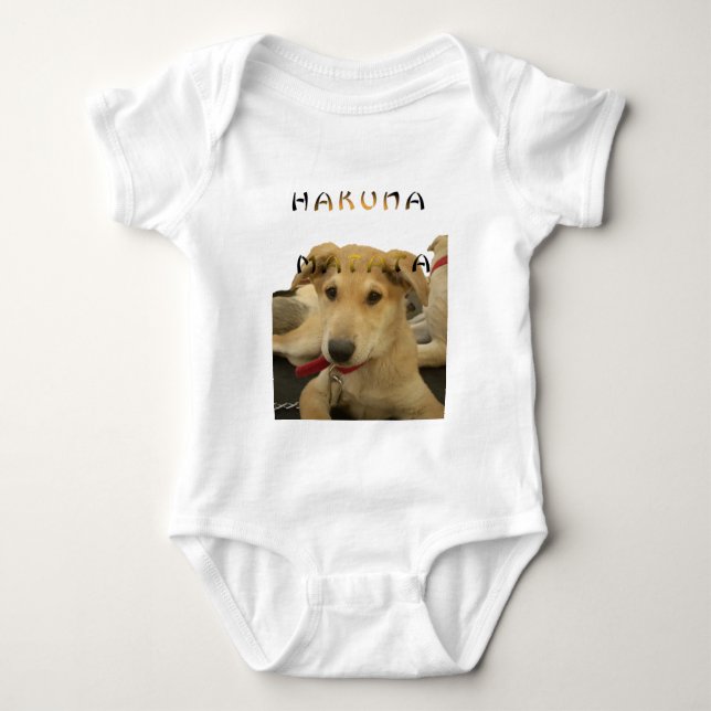 Hakuna Matata I know what you are thinking pinctur Baby Bodysuit (Front)