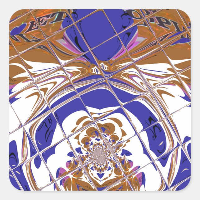 Hakuna Matata I love  Ethiopia Colour design.png Square Sticker (Front)