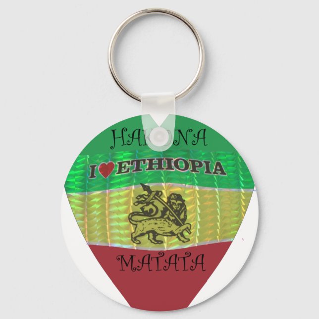 Hakuna Matata I love Ethiopia Colours Key Ring (Front)