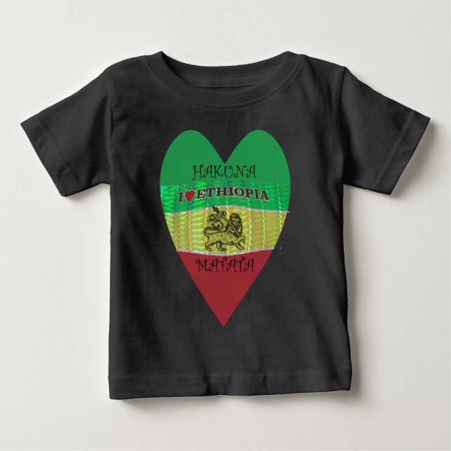 Hakuna Matata I love Ethiopia Colours.png Baby T-Shirt (Front)