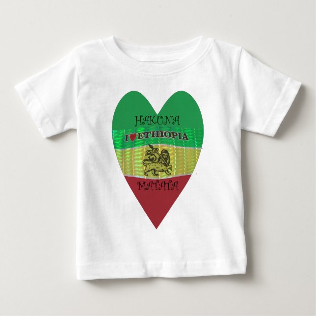 Hakuna Matata I love Ethiopia Colours.png Baby T-Shirt (Front)