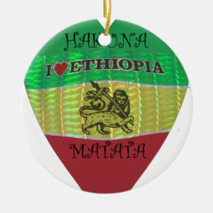 Hakuna Matata I love Ethiopia Colours.png Ceramic Ornament