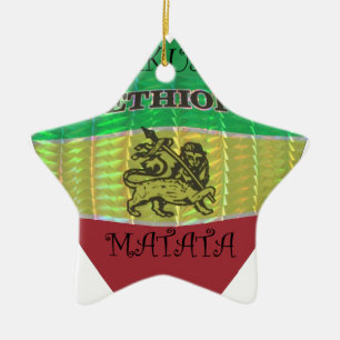 Hakuna Matata I love Ethiopia Colours.png Ceramic Tree Decoration