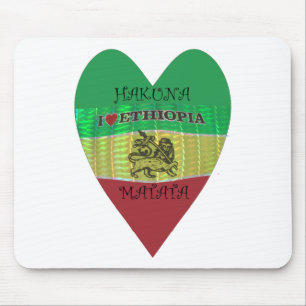 Hakuna Matata I love Ethiopia Colours.png Mouse Pad