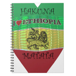 Hakuna Matata I love Ethiopia Colours.png Notebook