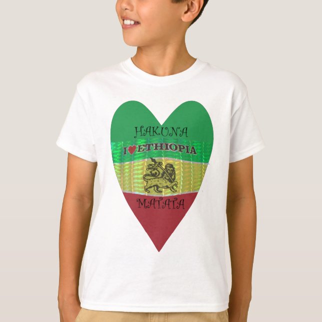 Hakuna Matata I love Ethiopia Colours.png T-Shirt (Front)