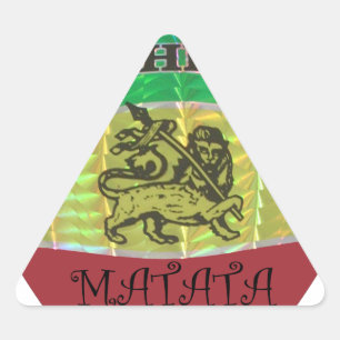 Hakuna Matata I love Ethiopia Colours.png Triangle Sticker