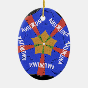 Hakuna Matata Iridiscent Blue Ceramic Ornament