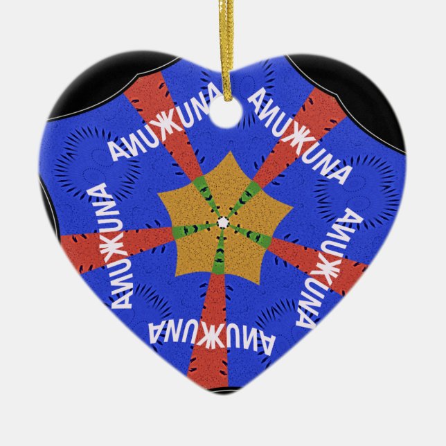 Hakuna Matata Iridiscent Blue Ceramic Tree Decoration (Front)