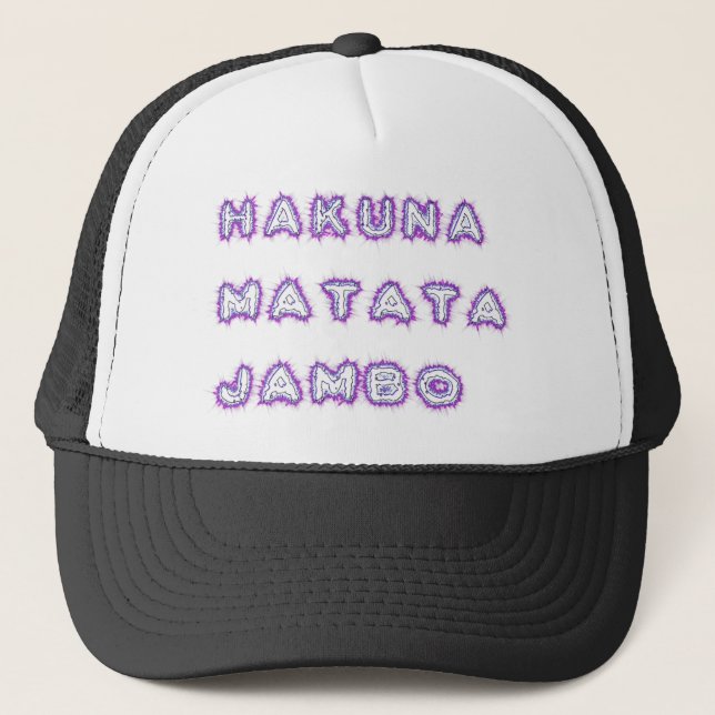 HAKUNA MATATA JAMBO GIFTS TRUCKER HAT (Front)