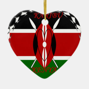 Hakuna matata Karaibu Kenya Ceramic Ornament