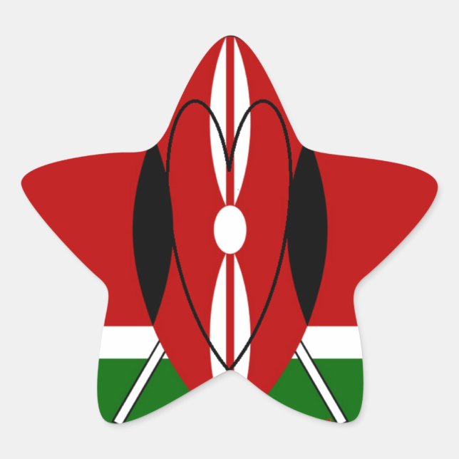 Hakuna matata Karaibu Kenya Star Sticker (Front)