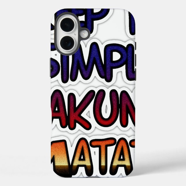 Hakuna Matata Keep it Simple Gifts Case-Mate iPhone Case (Back)