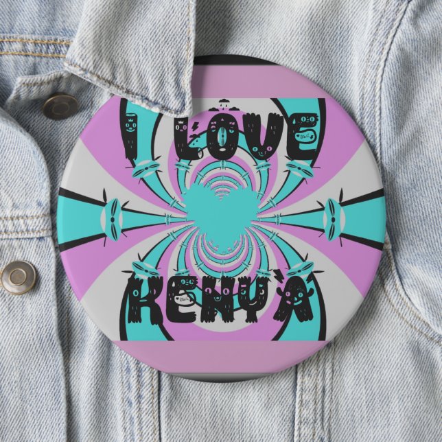 Hakuna Matata Kenya 6 Cm Round Badge (In Situ)