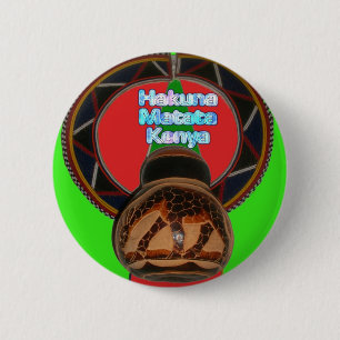 Hakuna Matata Kenya Art Print 6 Cm Round Badge