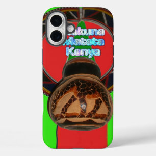 Hakuna Matata Kenya Art Print iPhone 16 Plus Case