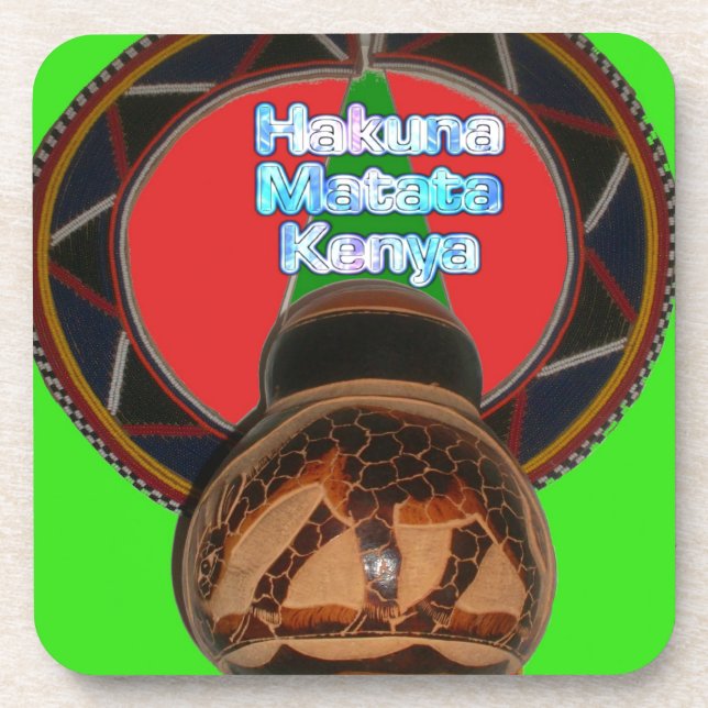 Hakuna Matata Kenya Art Print Coaster (Front)