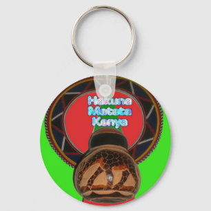Hakuna Matata Kenya Art Print Key Ring