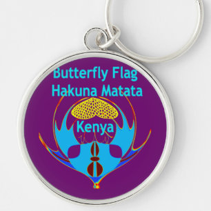  "Hakuna Matata Kenya" Butterfly Art Print/Graphic Key Ring