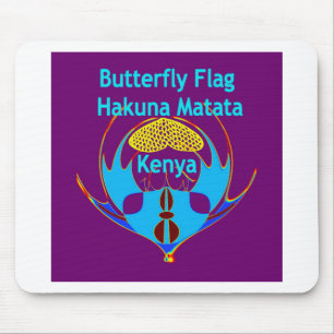 Hakuna Matata Kenya - Butterfly Art Print/Graphic Mouse Pad