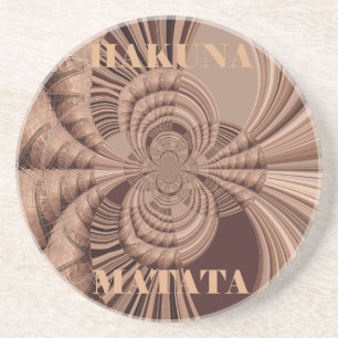 Hakuna Matata Kenya Giraffe Safari Woven Sourveni Coaster