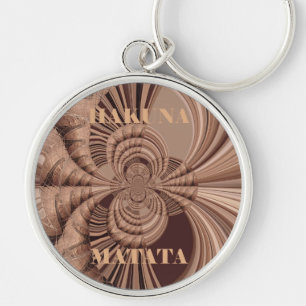 Hakuna Matata Kenya Giraffe Safari Woven Sourveni Key Ring