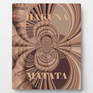 Hakuna Matata Kenya Giraffe Safari  Woven Sourveni Plaque