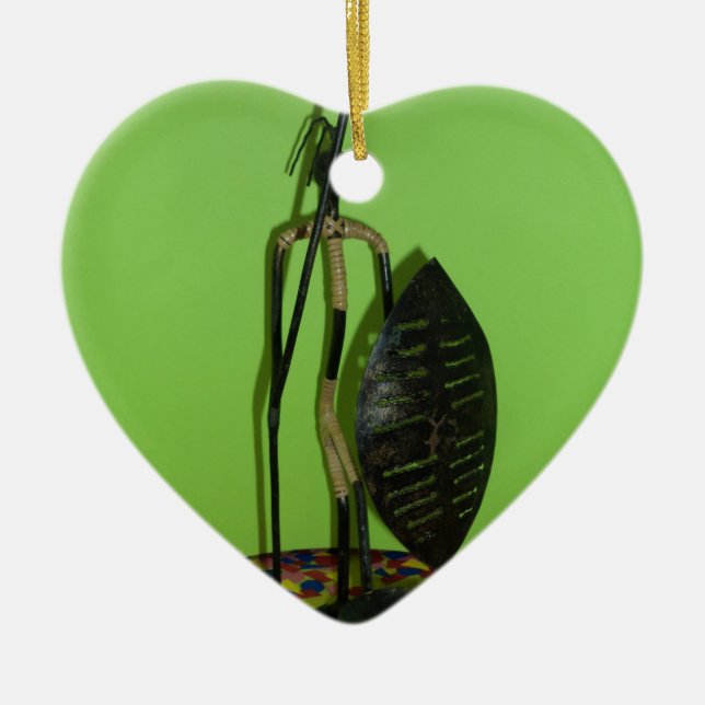 Hakuna Matata Kenya Maasai.JPG Ceramic Ornament (Front)