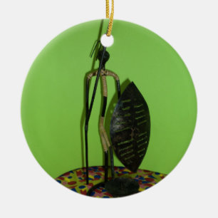 Hakuna Matata Kenya Maasai.JPG Ceramic Tree Decoration