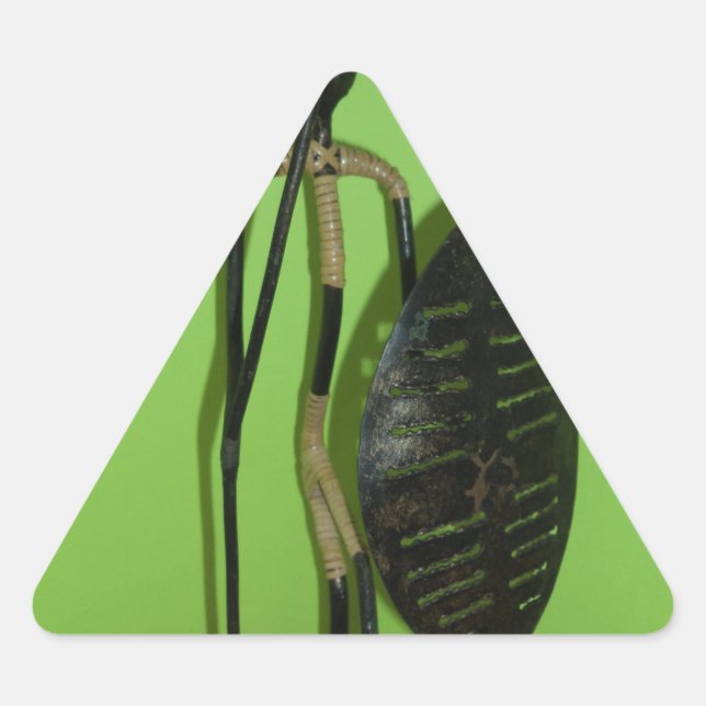 Hakuna Matata Kenya Maasai.JPG Triangle Sticker (Front)