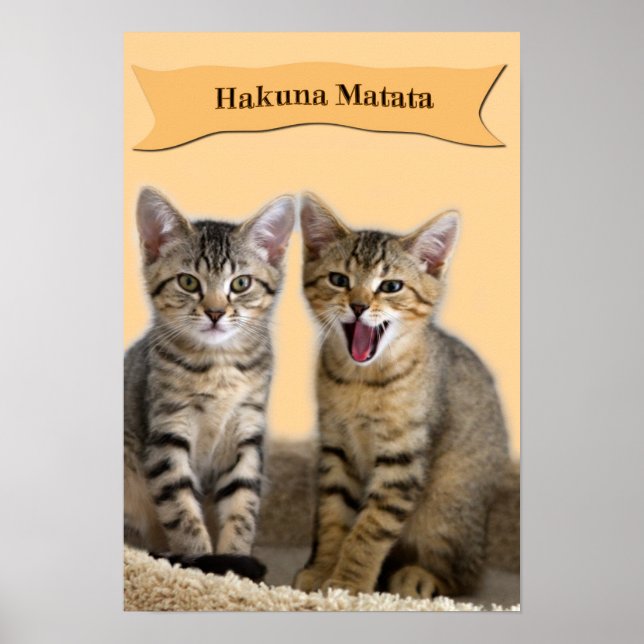 Hakuna Matata kitten poster (Front)
