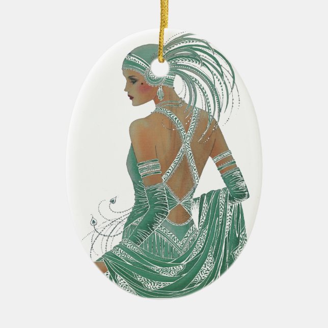 Hakuna Matata Ladies Going Green.png Ceramic Ornament (Front)