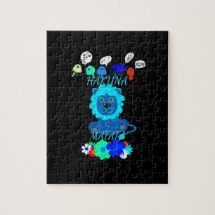 Hakuna Matata Lion Art Print Jigsaw Puzzle